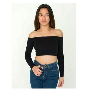 American Apparel off shoulder crop